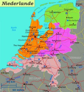 Straßenkarte von Niederlande