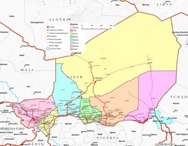 Große detaillierte karte von Niger