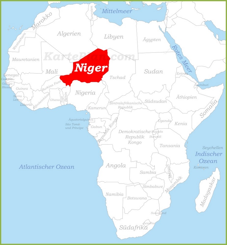 Niger auf der karte Afrikas
