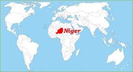 Niger auf der Weltkarte
