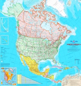 Große detaillierte karte von Nordamerika