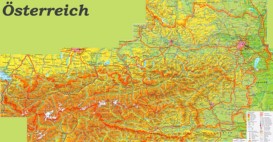 Große detaillierte karte von Österreich
