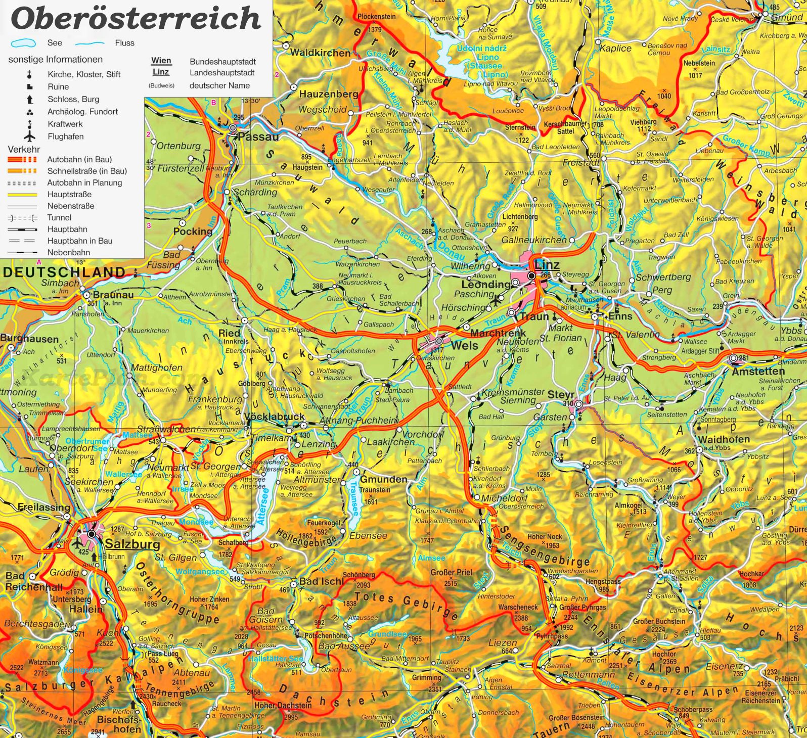 Get Oberösterreich Karte Flüsse Pics