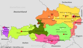 Österreich politische karte
