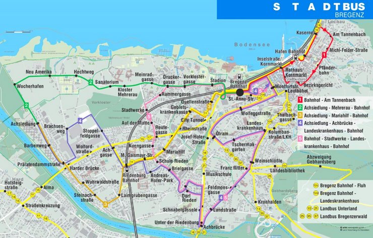 Bregenz stadtbus linienplan
