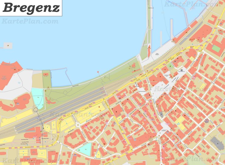 Karte von Bregenz Zentrum