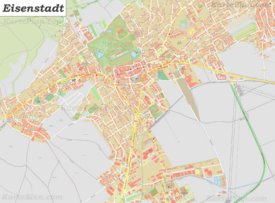 Große detaillierte stadtplan von Eisenstadt