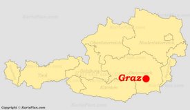 Graz auf der Österreich karte