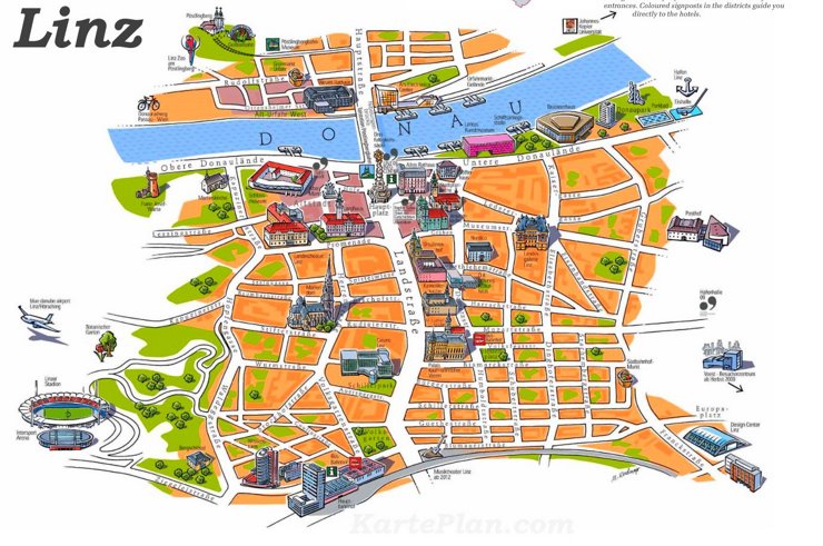 Linz Innenstadtplan