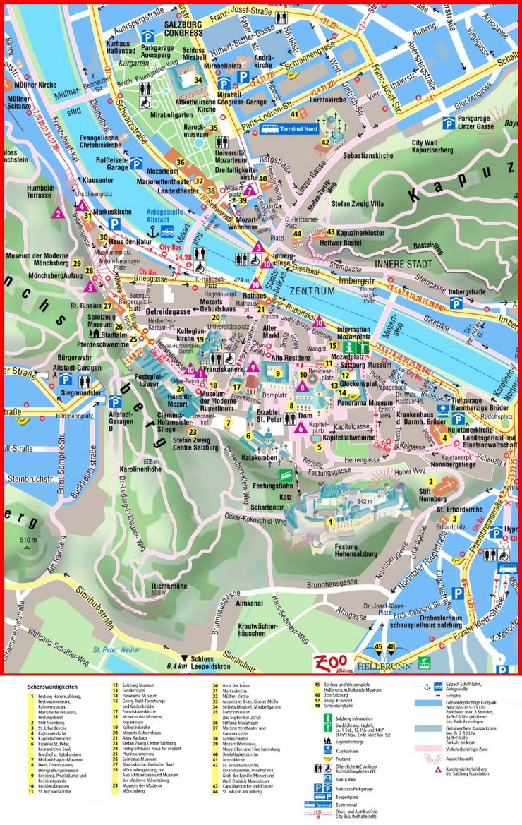 Salzburg Innenstadtplan