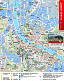 Touristischer innenstadtplan von Salzburg