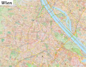 Große detaillierte stadtplan von Wien