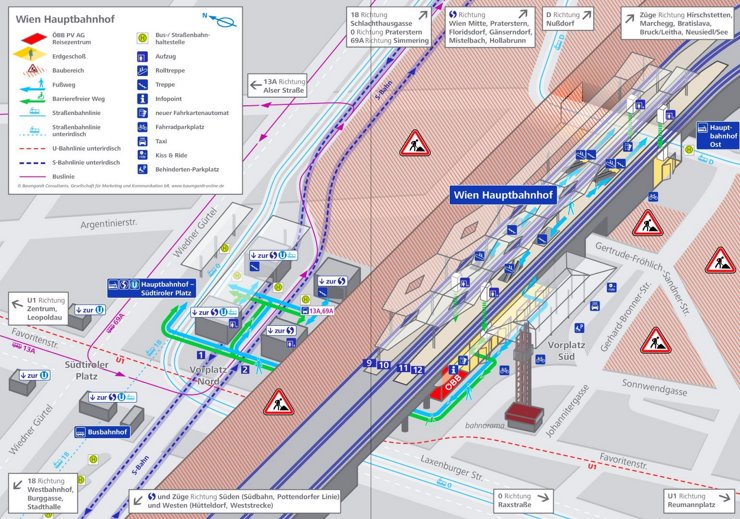 Wien Hauptbahnhof plan