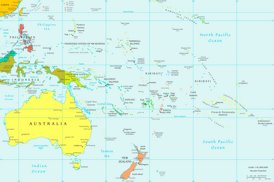 Ozeanien politische karte