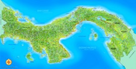 Große detaillierte karte von Panama