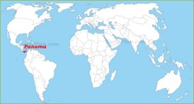 Panama auf der Weltkarte