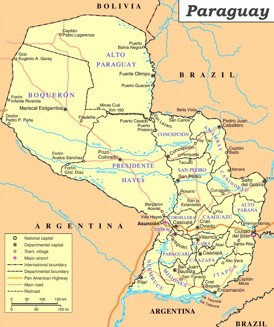 Paraguay politische karte