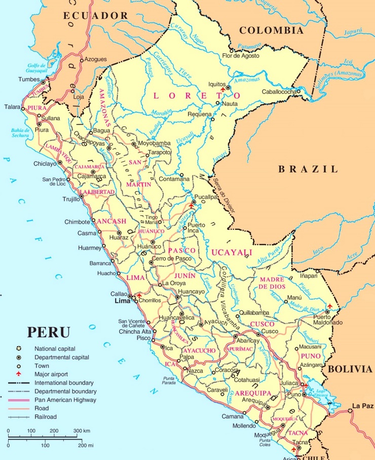 Peru politische karte