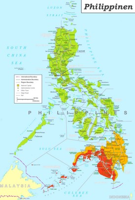 Philippinen politische karte