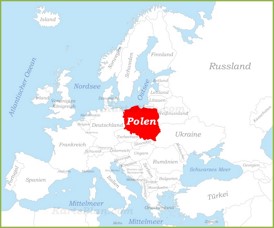 Polen auf der karte Europas