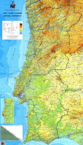 Große detaillierte karte von Portugal