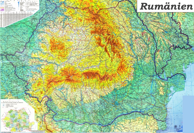 Große detaillierte karte von Rumänien