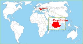 Rumänien auf der Weltkarte