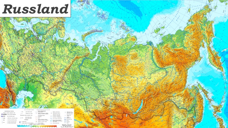 Große detaillierte karte von Russland
