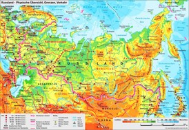 Physische landkarte von Russland