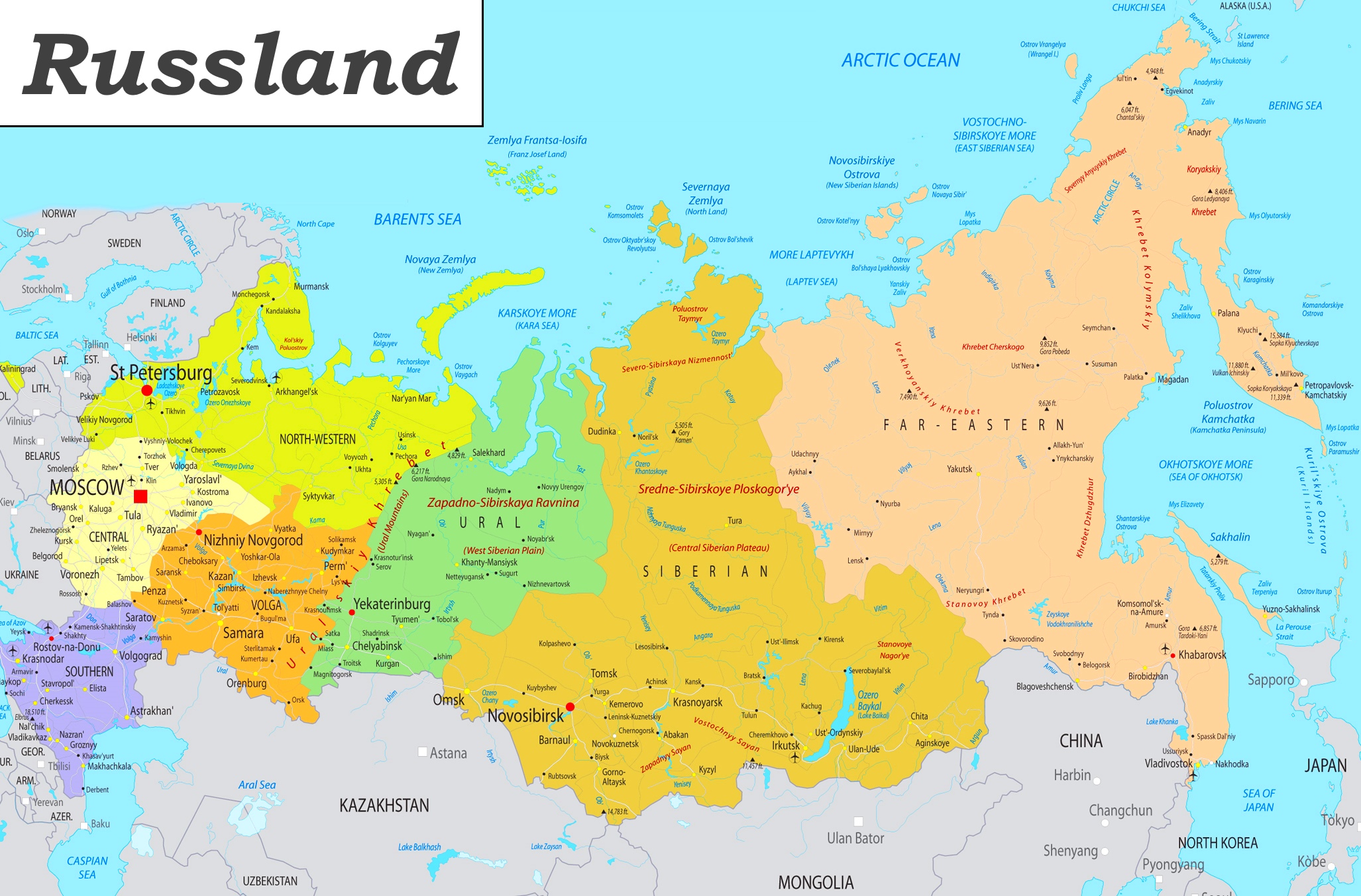 Karte Von Russland