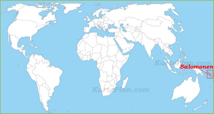 Salomonen auf der Weltkarte