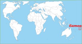Samoa auf der Weltkarte