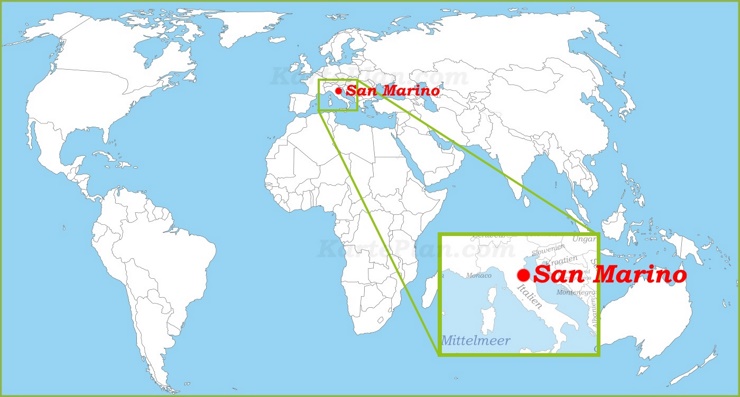 San Marino auf der Weltkarte