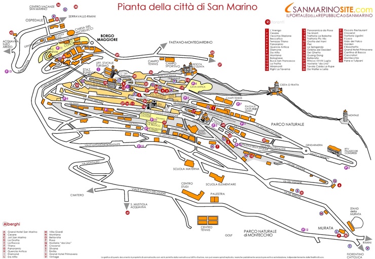 San Marino Stadtplan