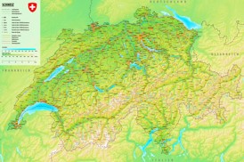 Straßenkarte der Schweiz