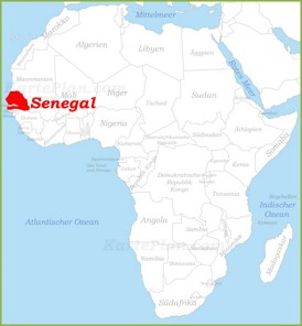 Senegal auf der karte Afrikas