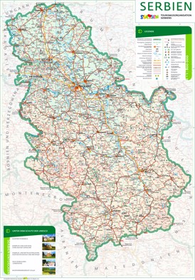Serbien touristische karte