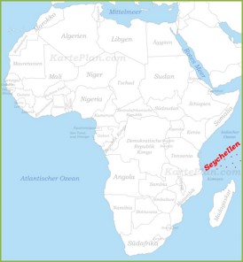 Seychellen auf der karte Afrikas