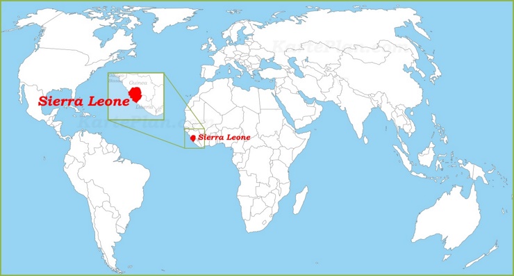 Sierra Leone auf der Weltkarte