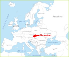Slowakei auf der karte Europas