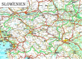 Große detaillierte karte von Slowenien