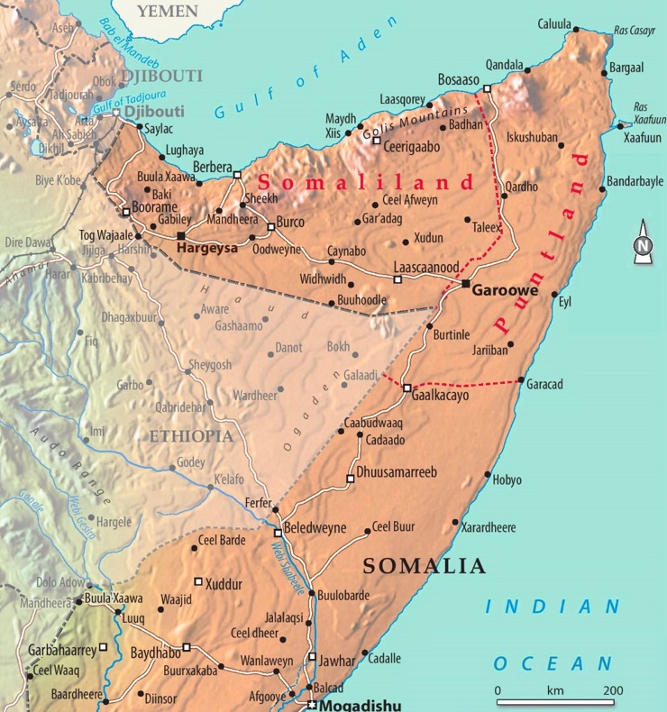 Somaliland politische karte