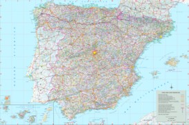 Große touristische karte von Spanien