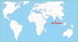 Sri Lanka auf der Weltkarte