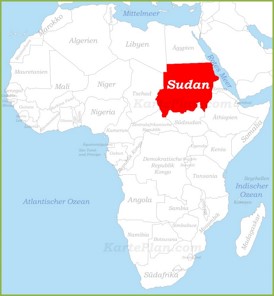 Sudan auf der karte Afrikas