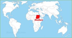 Sudan auf der Weltkarte