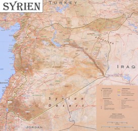 Große detaillierte karte von Syrien