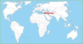 Syrien auf der Weltkarte