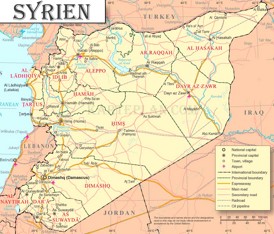 Syrien politische karte