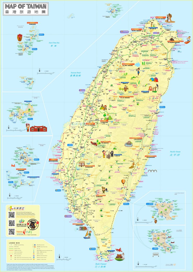 Taiwan touristische karte